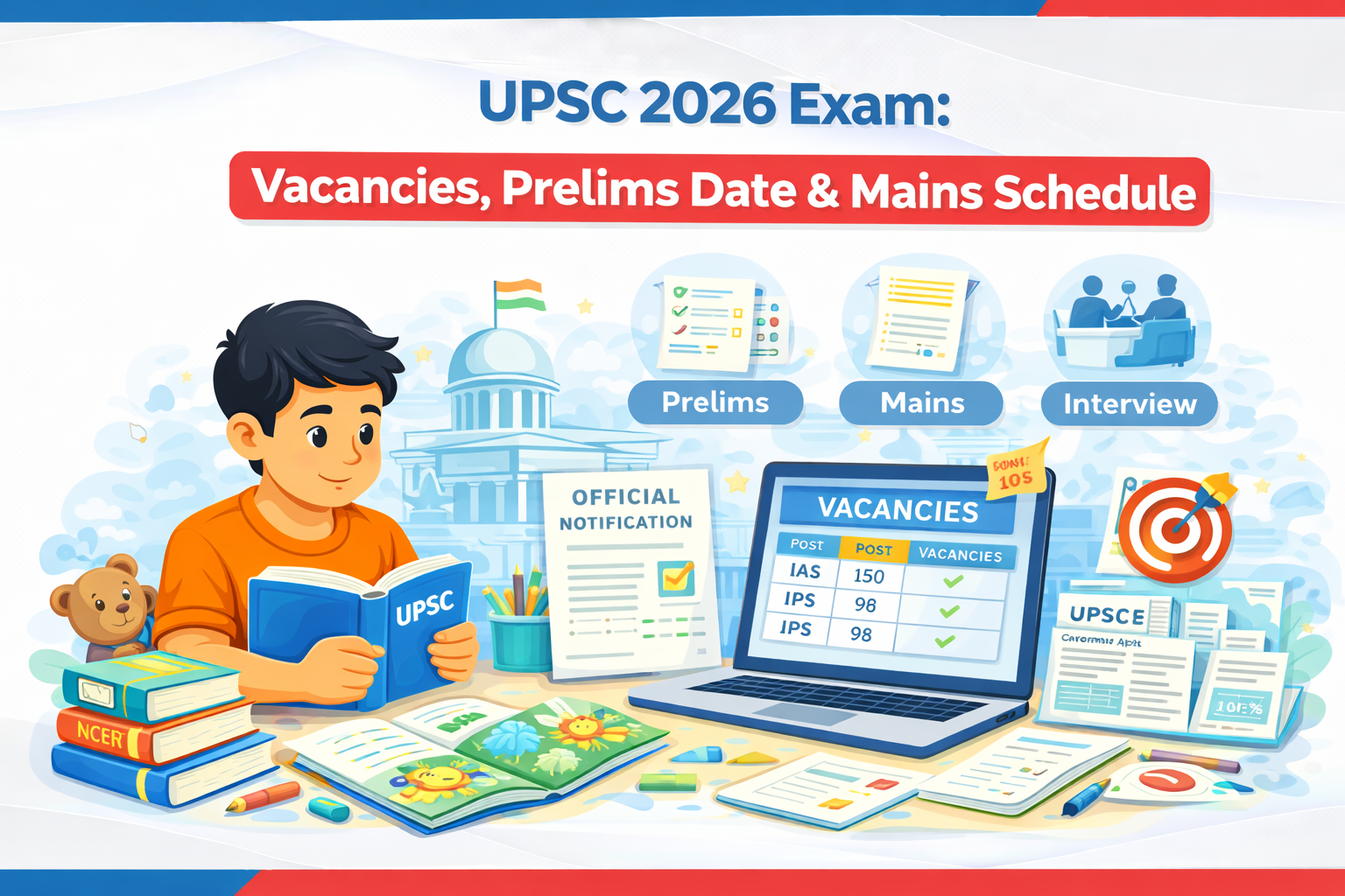 UPSC 2026 Exam: Vacancies, Prelims Date & Mains Schedule